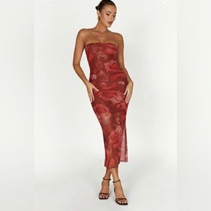 Meshki Aphrodite Strapless Mesh Dress